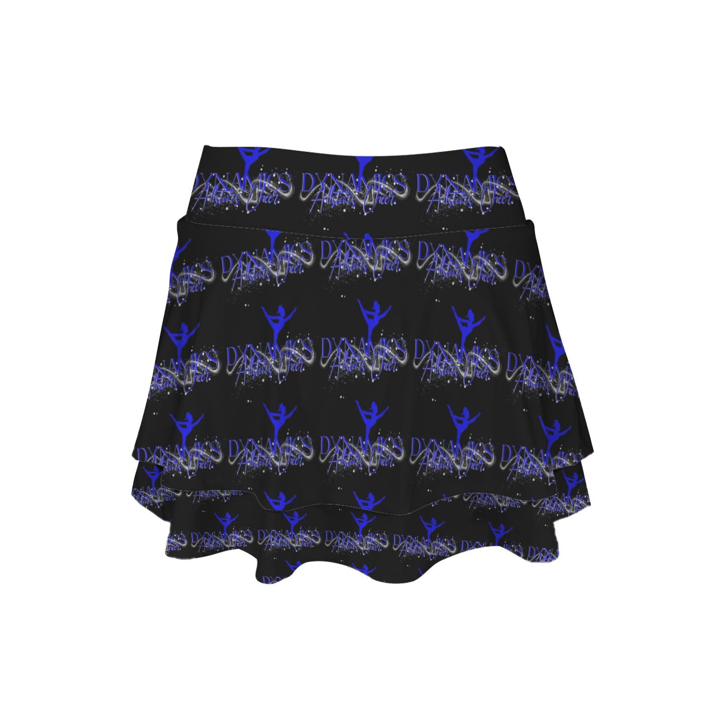 High Waist Layered Ruffle Pockets Sports Skirt